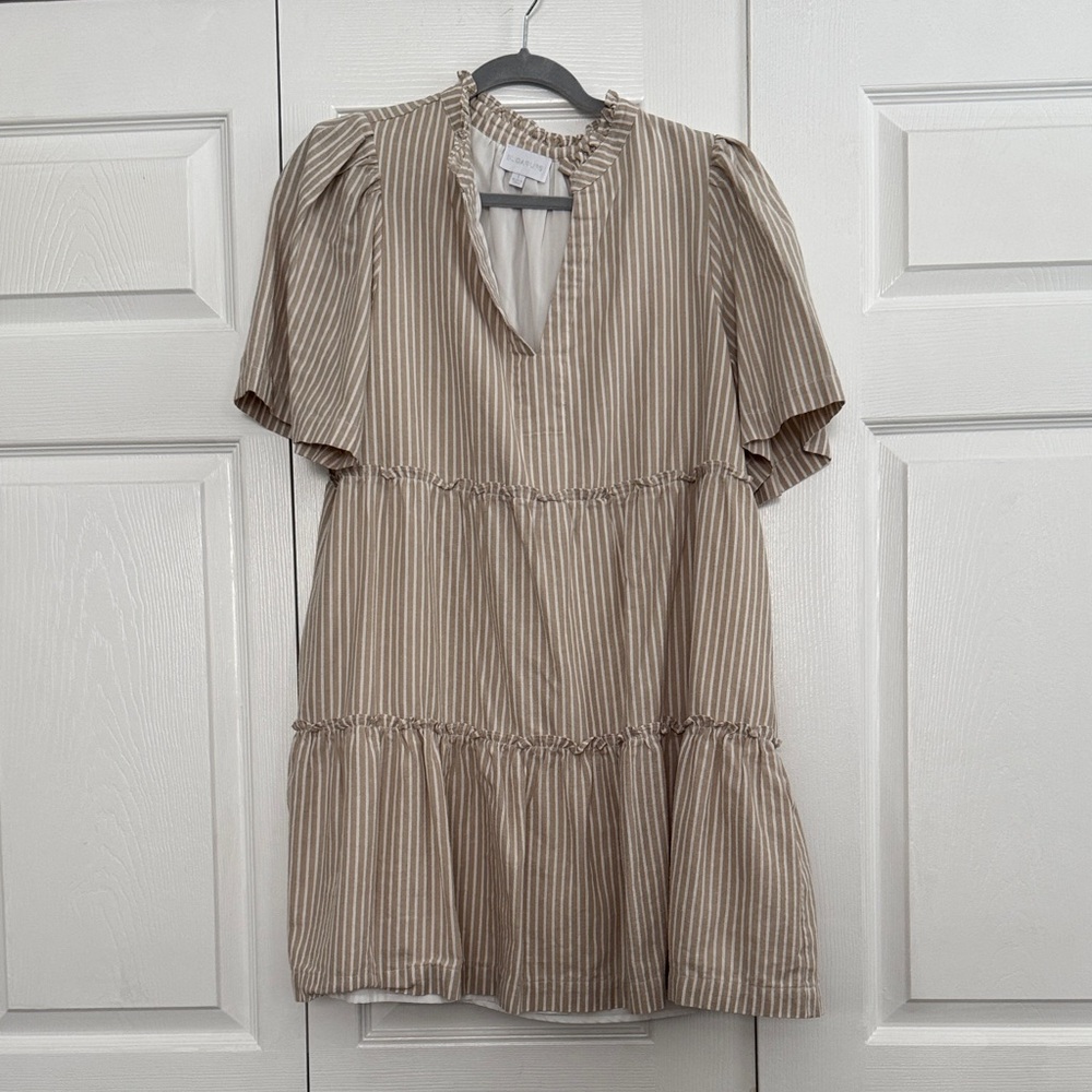 EUC!  Sugar Lips Striped Short Sleeve Dress with pockets!